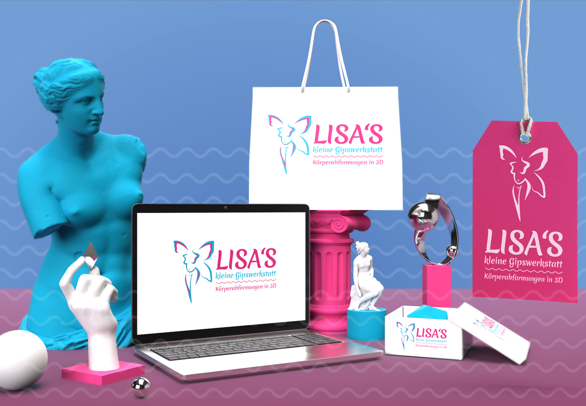 Lisa's kleine Gipswerkstatt: Logo Design, slide 3 of 5