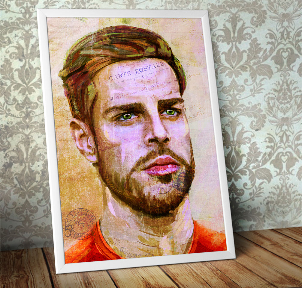 Retro Portrait: Mixed-Media Illustration, frame 2 of 2