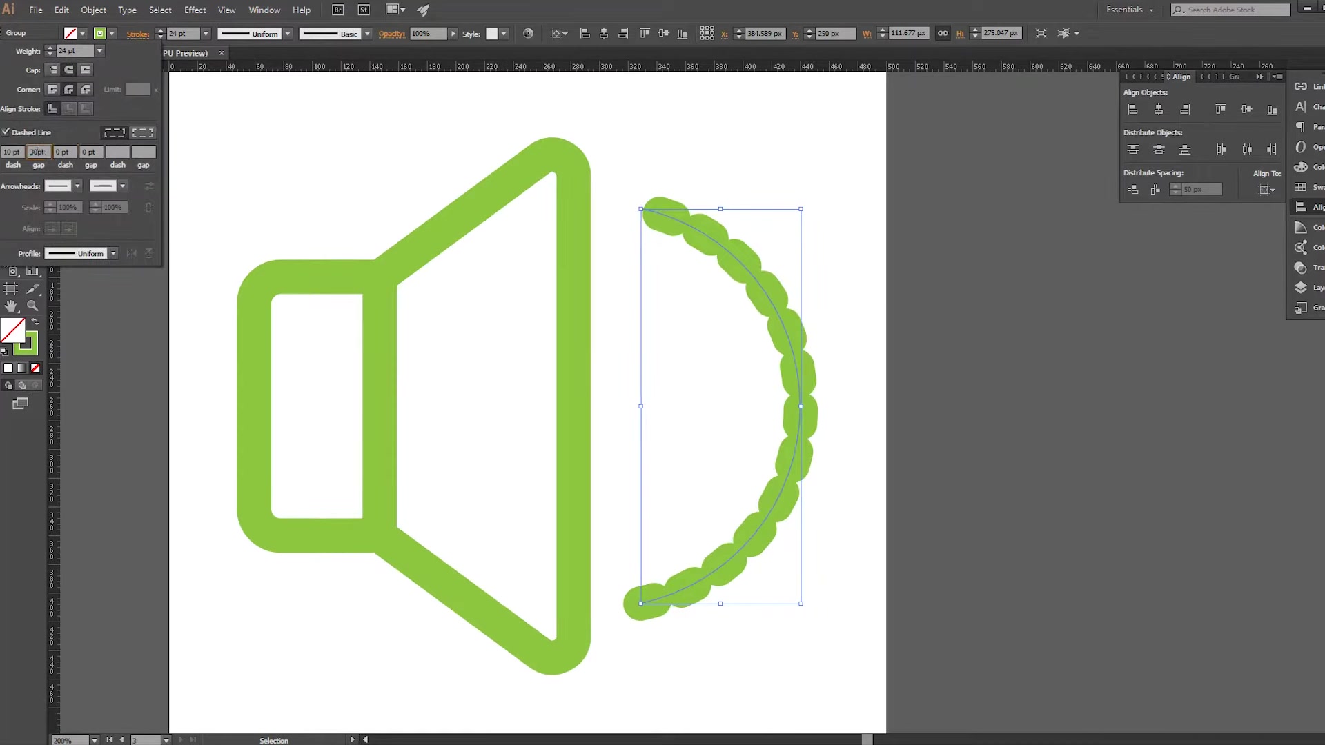 Creation of icons, still 3 of 6